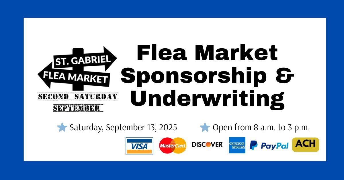 Campaign cover image for 2025 St. Gabriel Giant Flea Market Sponsorship Page