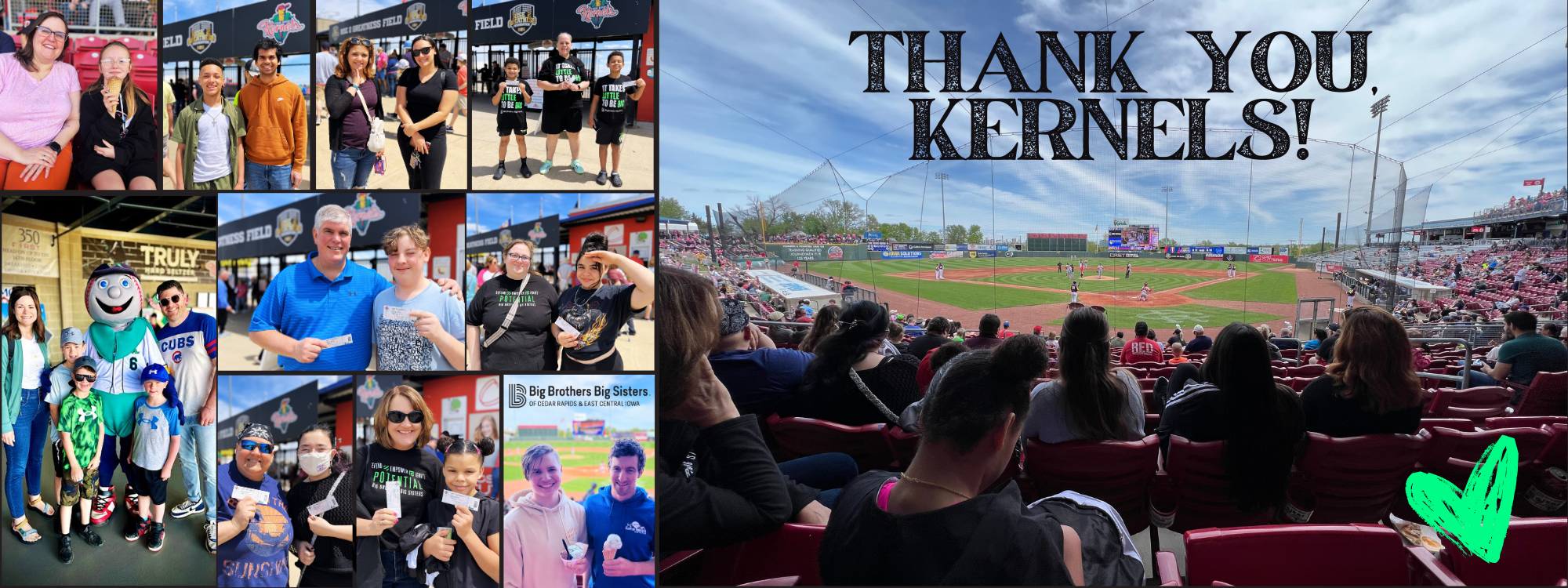 Campaign cover image for BBBS Day at the Kernels