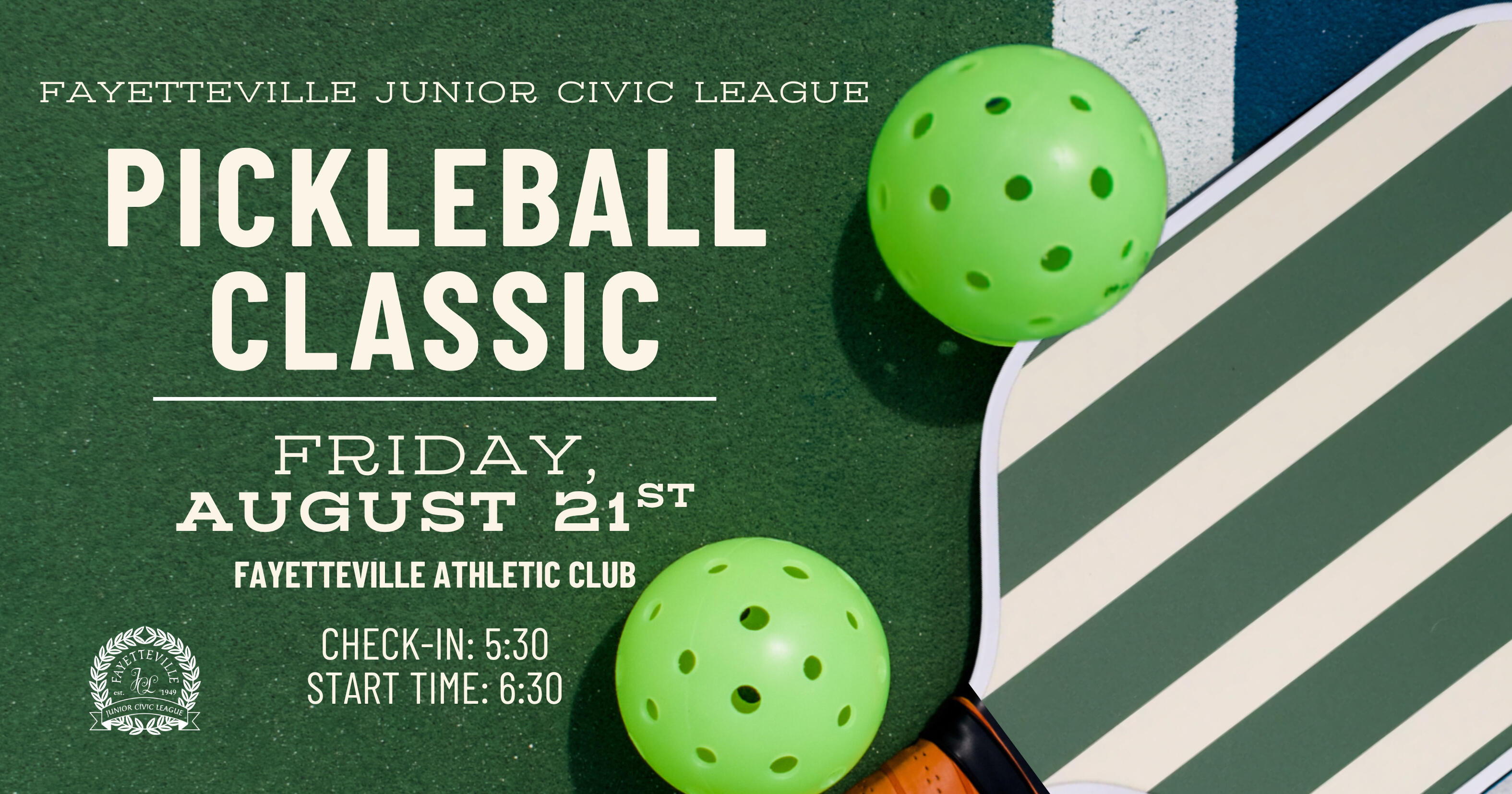 Campaign cover image for 4th Annual JCL Pickleball Classic at FAC