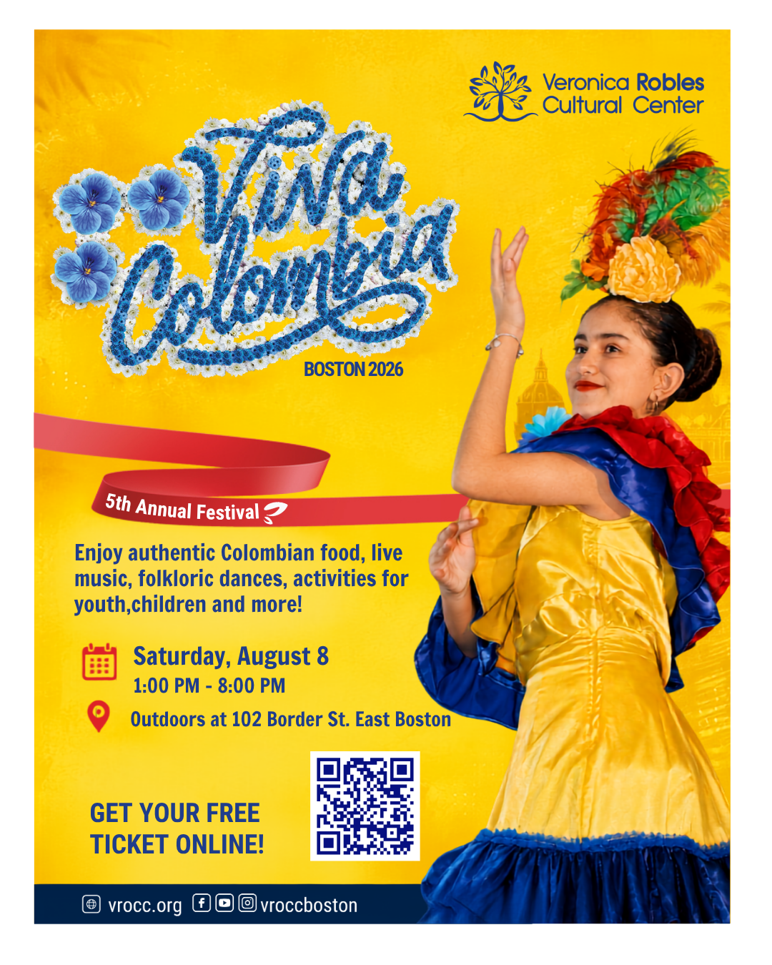 Campaign cover image for Festival Viva Colombia Boston 2026