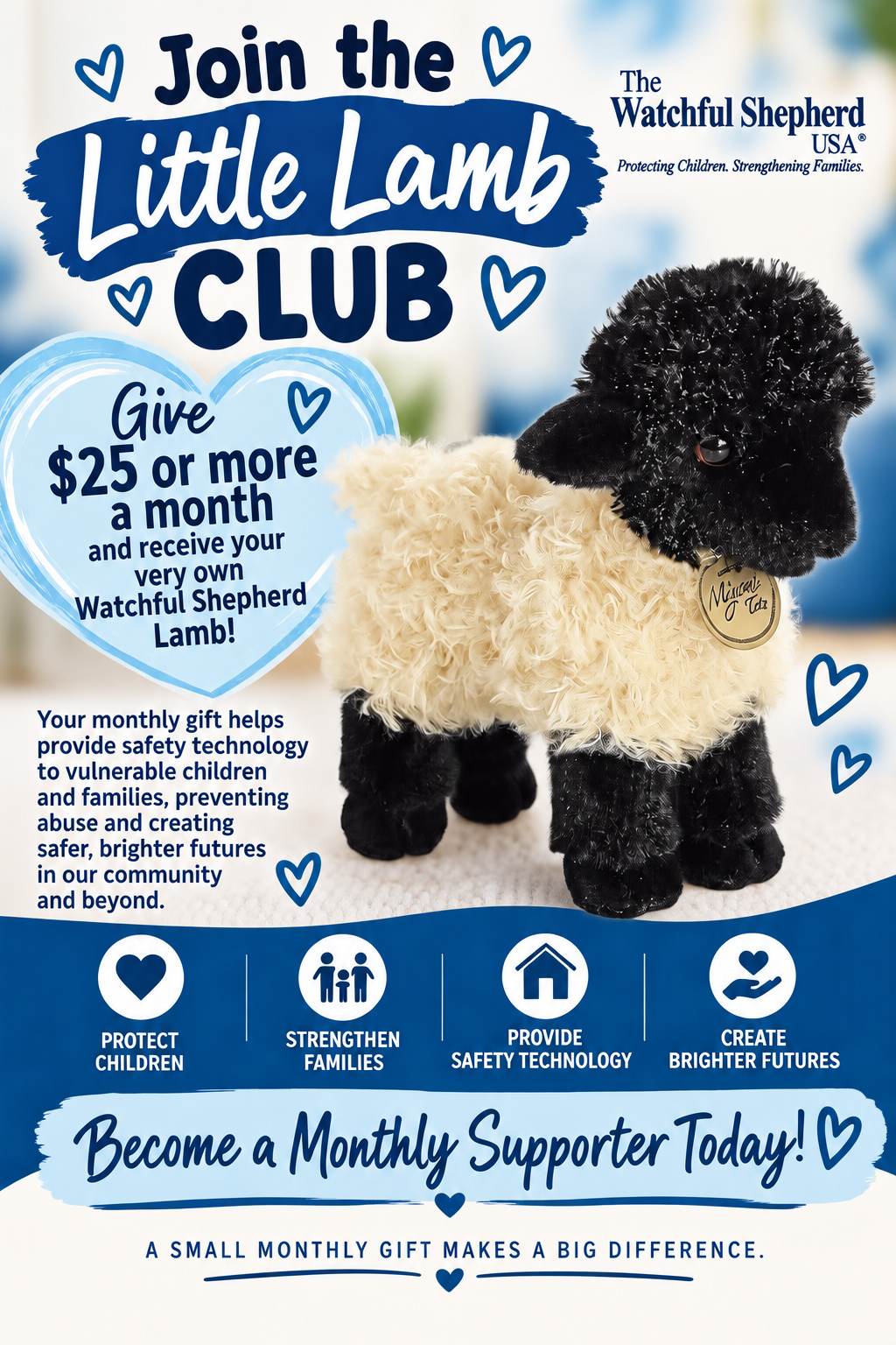 Campaign cover for Adopt a Lamb, Protect a Child — Your monthly gift helps keep children safe.