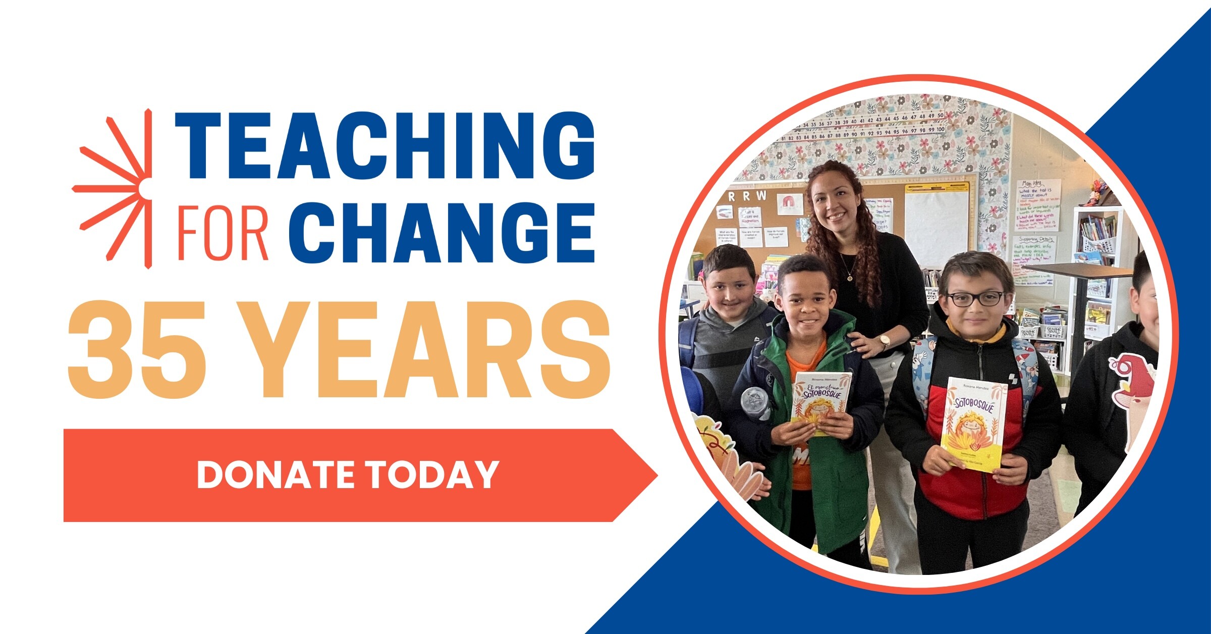 Campaign cover image for 35th Anniversary of Teaching for Change
