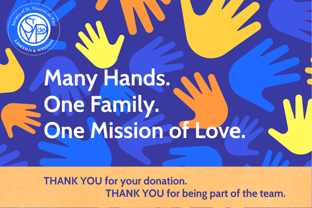 Campaign cover for St. Vincent de Paul of Lincoln and Weston Annual Appeal 2026