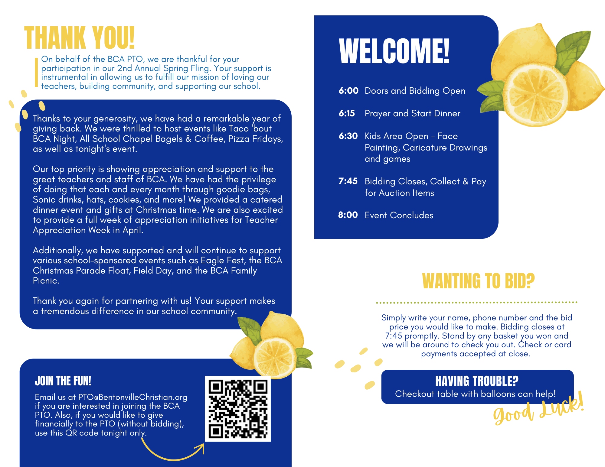 Campaign cover image for BCA PTO - Spring Fling Silent Auction