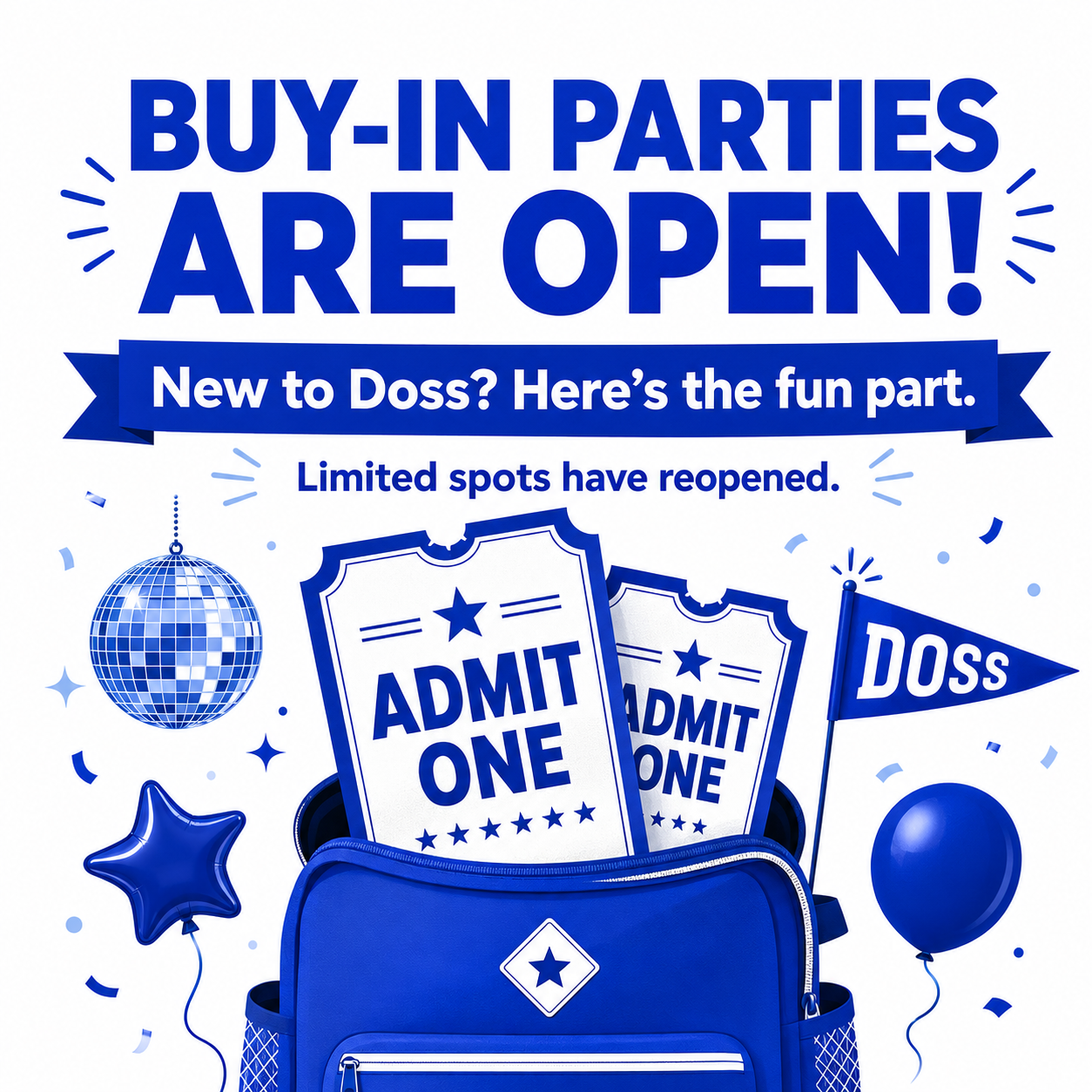 Campaign cover image for Doss Buy-In Parties Are Open! 🎉
