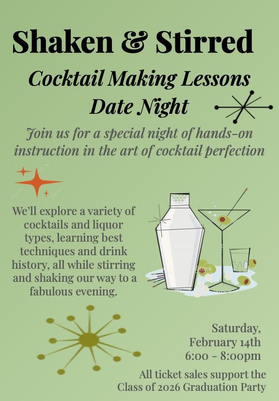 Campaign cover image for Shaken and Stirred Cocktail Party to support the Senior Class!