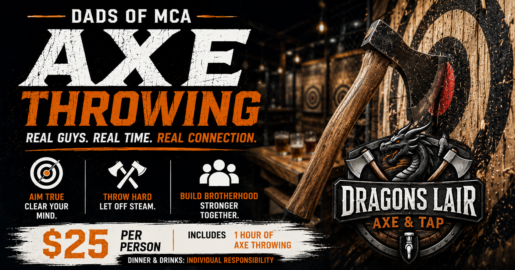 Campaign cover image for DADS OF MCA: AXE THROWING EVENT