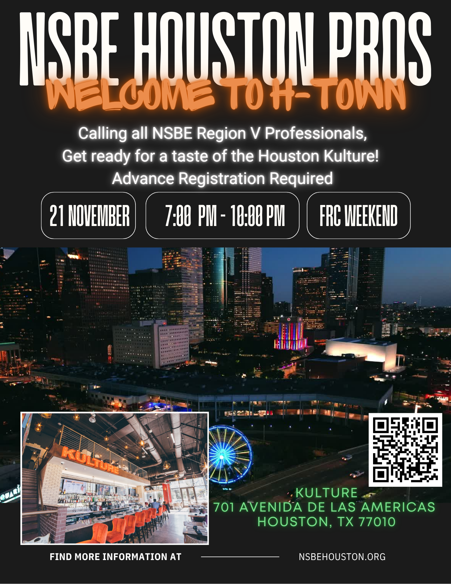 Campaign cover image for NSBE FRS 2025 Houston Network Social  Profesionales