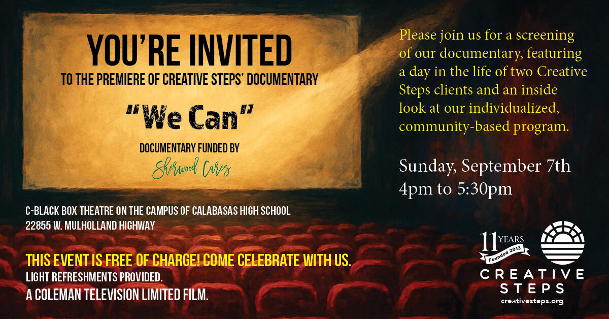Campaign cover image for You're Invited To the Premiere of Creative Steps' Documentary "We Can"