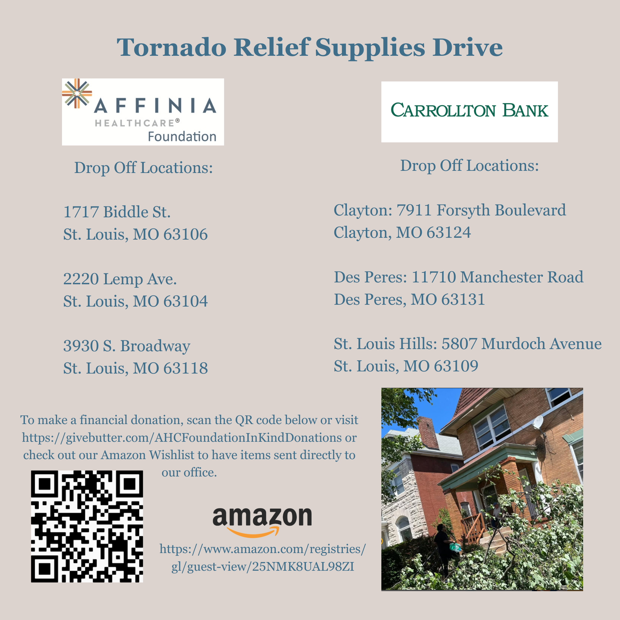 Campaign cover image for Tornado Relief Supplies