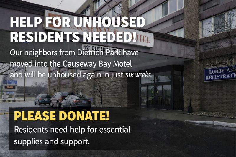 Campaign cover image for Help keep the former Dietrich Park camp residents safe & supported