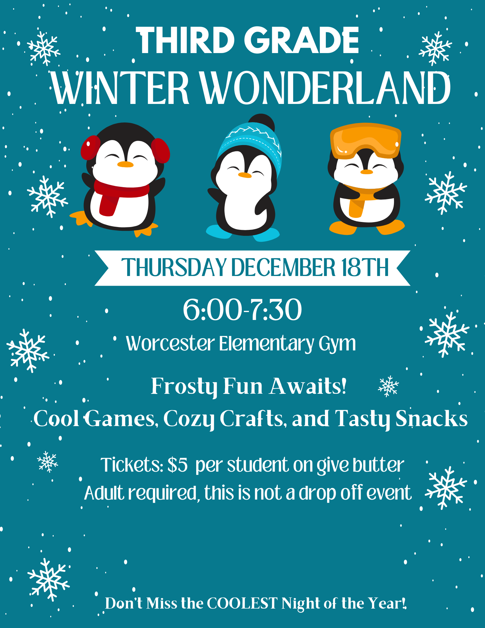 Campaign cover image for Third Grade Winter Wonderland