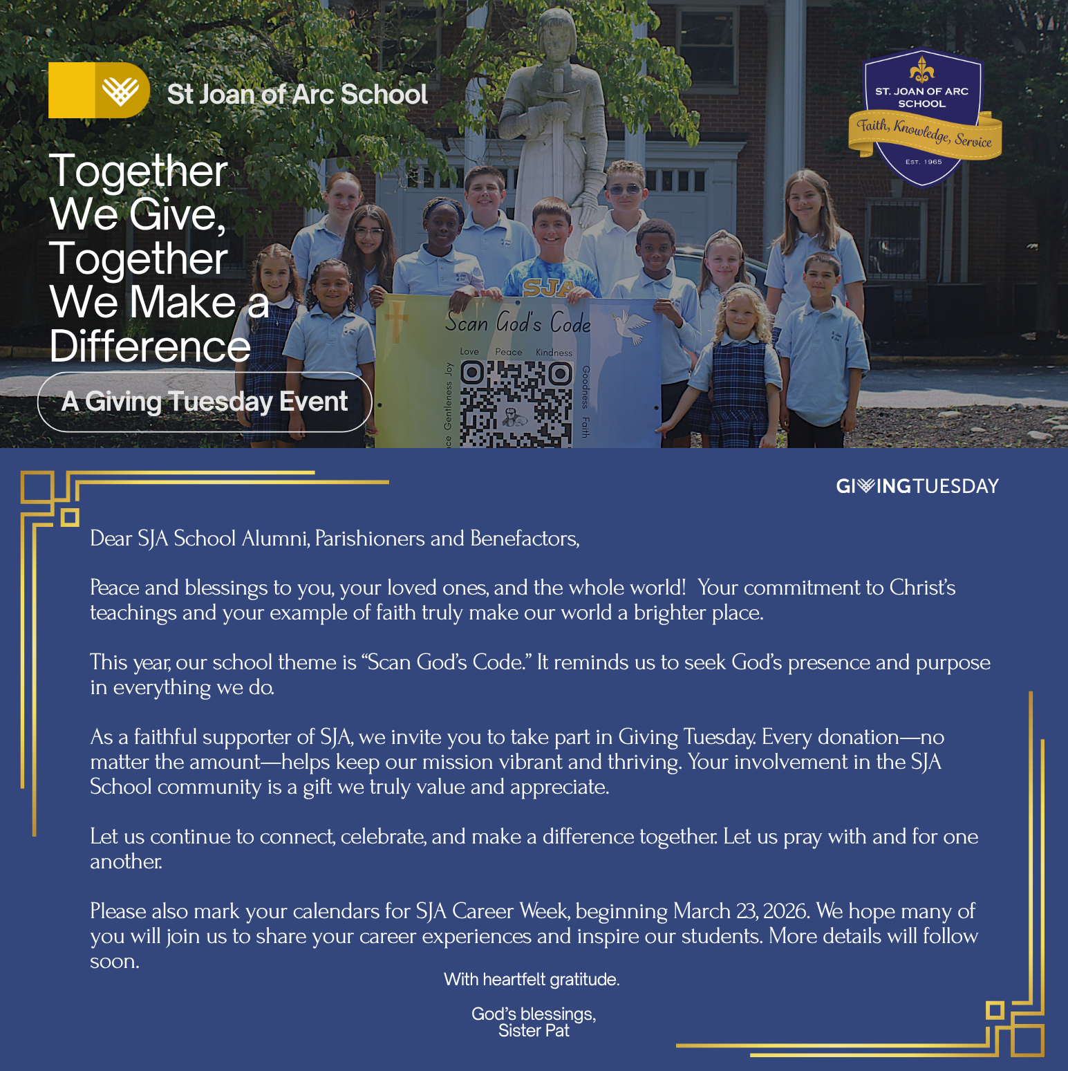 Campaign cover image for SJA Giving Tuesday