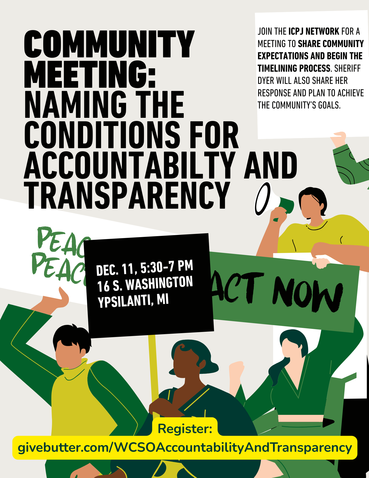 Campaign cover image for Community Meeting on Accountability and Transparency in Sheriff's Office