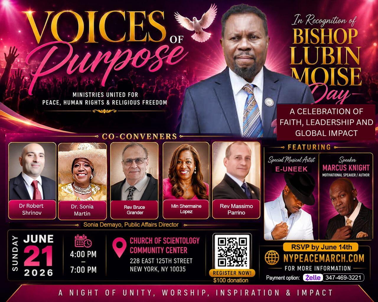 Campaign cover image for Voices of Purpose, Ministries United for Peace, Human Rights and Religious Freedom!
