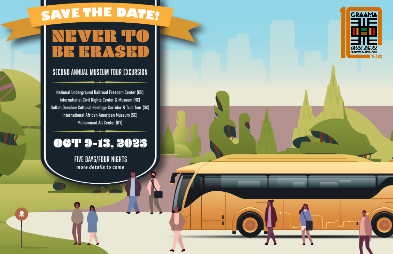 Campaign cover image for Never To Be Erased Bus Tour 2025