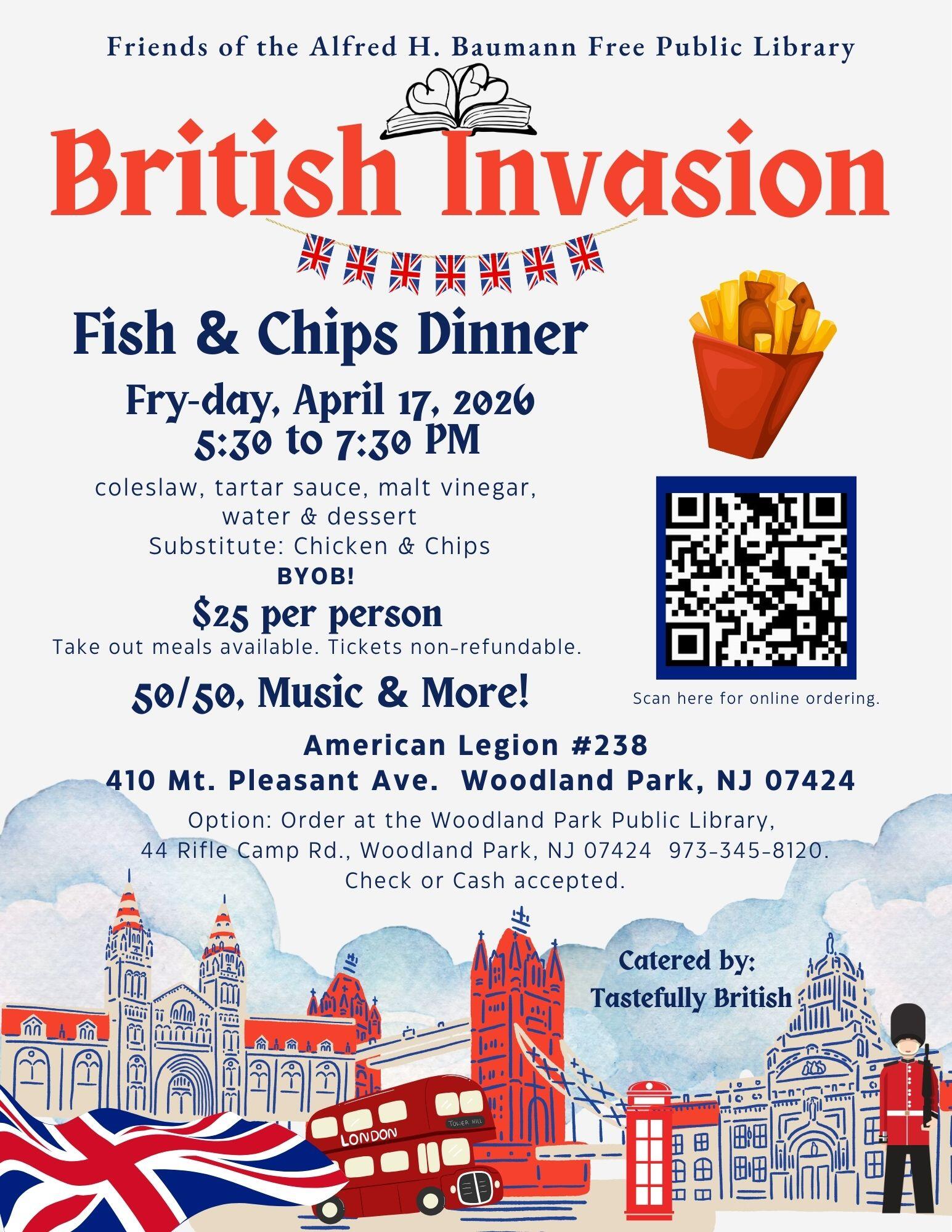 Campaign cover image for British Invasion!  Fish & Chips Dinner