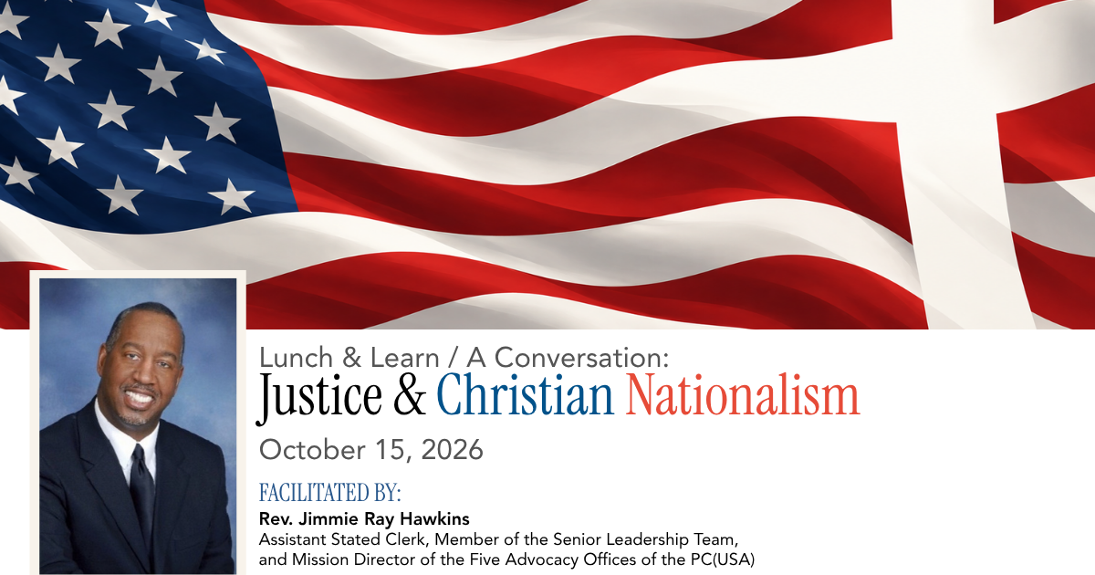 Campaign cover image for A Conversation: Justice and Christian Nationalism Lunch & Learn