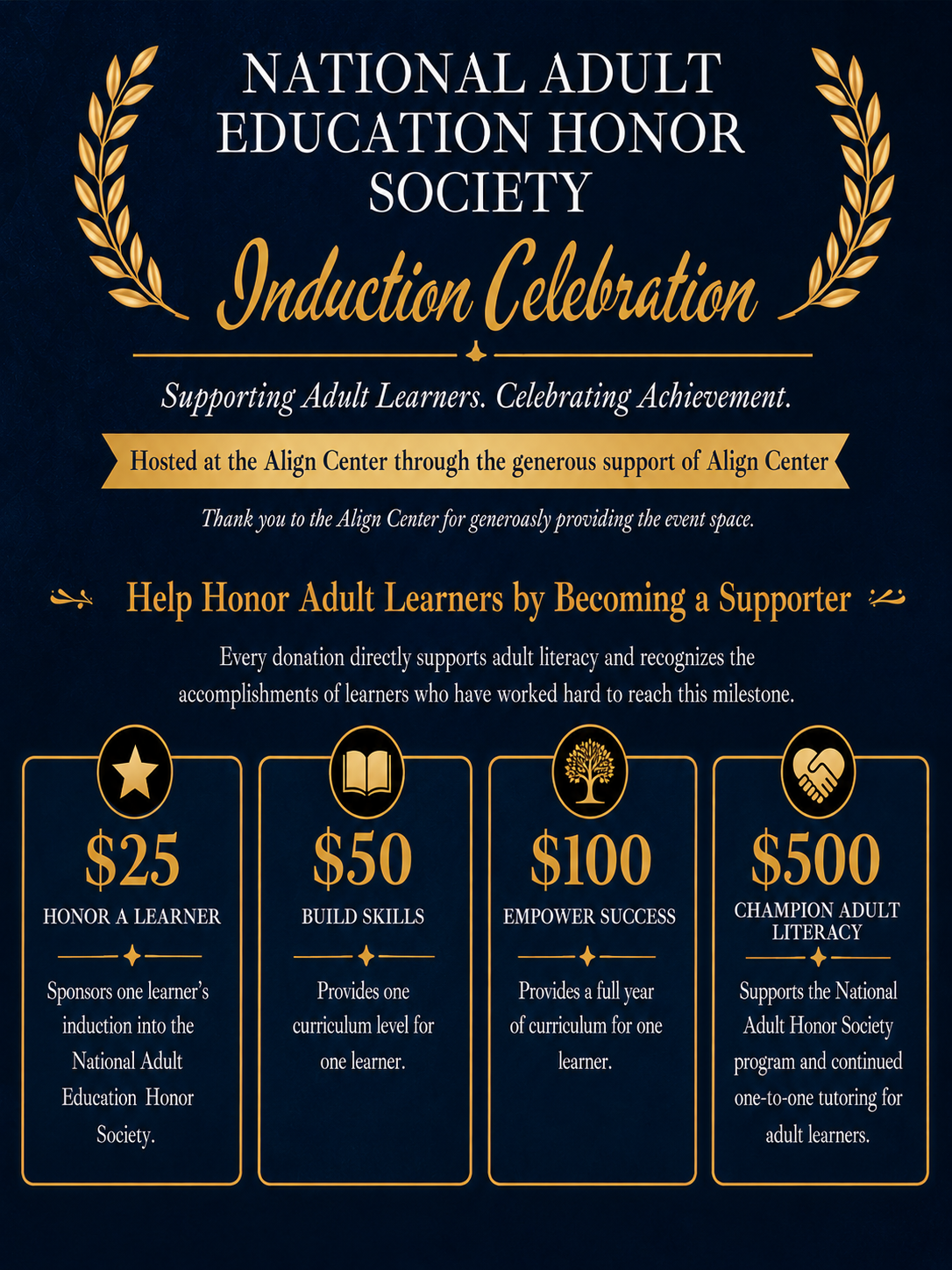 Campaign cover for Support the National Adult Honor Society