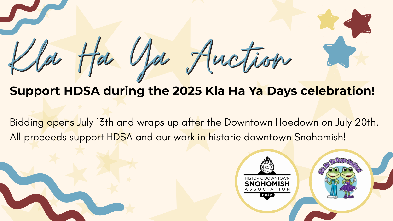 Campaign cover image for Kla Ha Ya Days Downtown Hoedown Auction '25