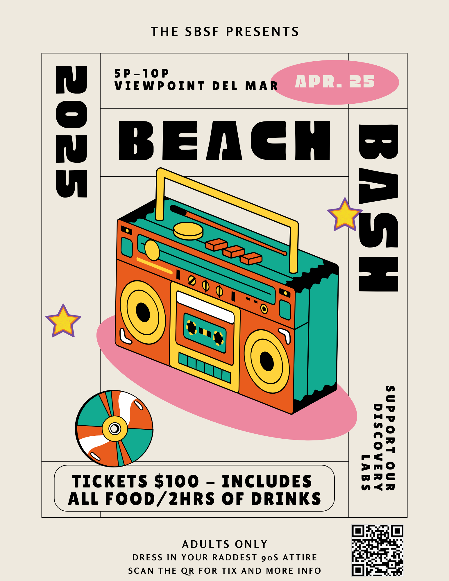 Campaign cover image for Solana Vista & Skyline’s Annual Beach Bash – 90s Night!