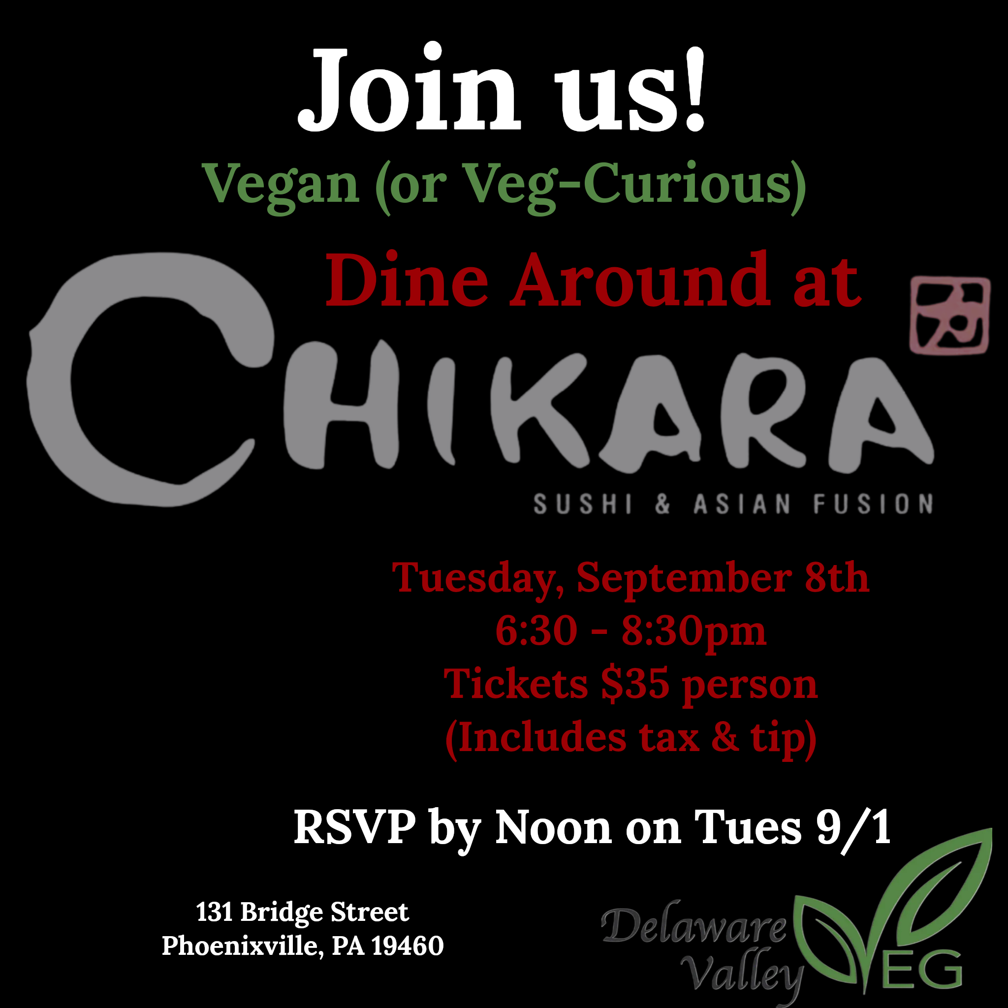 Campaign cover image for September Dine Around at Chikara Sushi & Asian Fusion