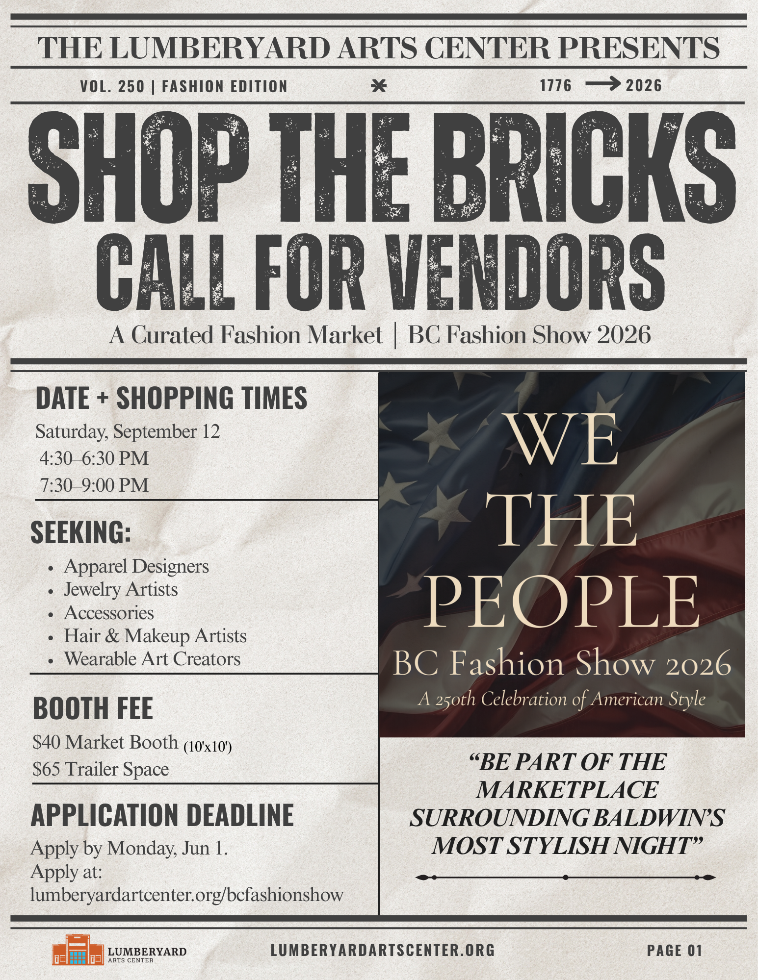 Campaign cover image for Shop the Bricks Vendor Application