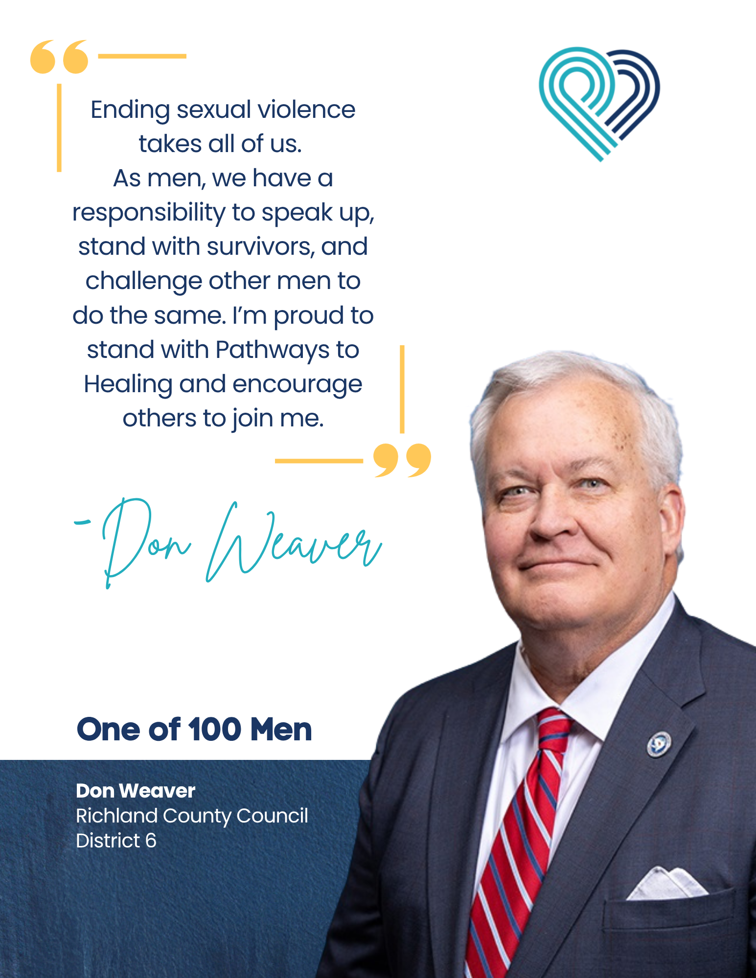 Campaign cover image for 100 Men Against Sexual Violence-2026