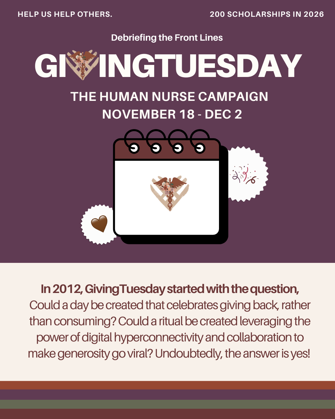 Campaign cover image for 2025 GivingTuesday + Year End Campaign: The Human Nurse