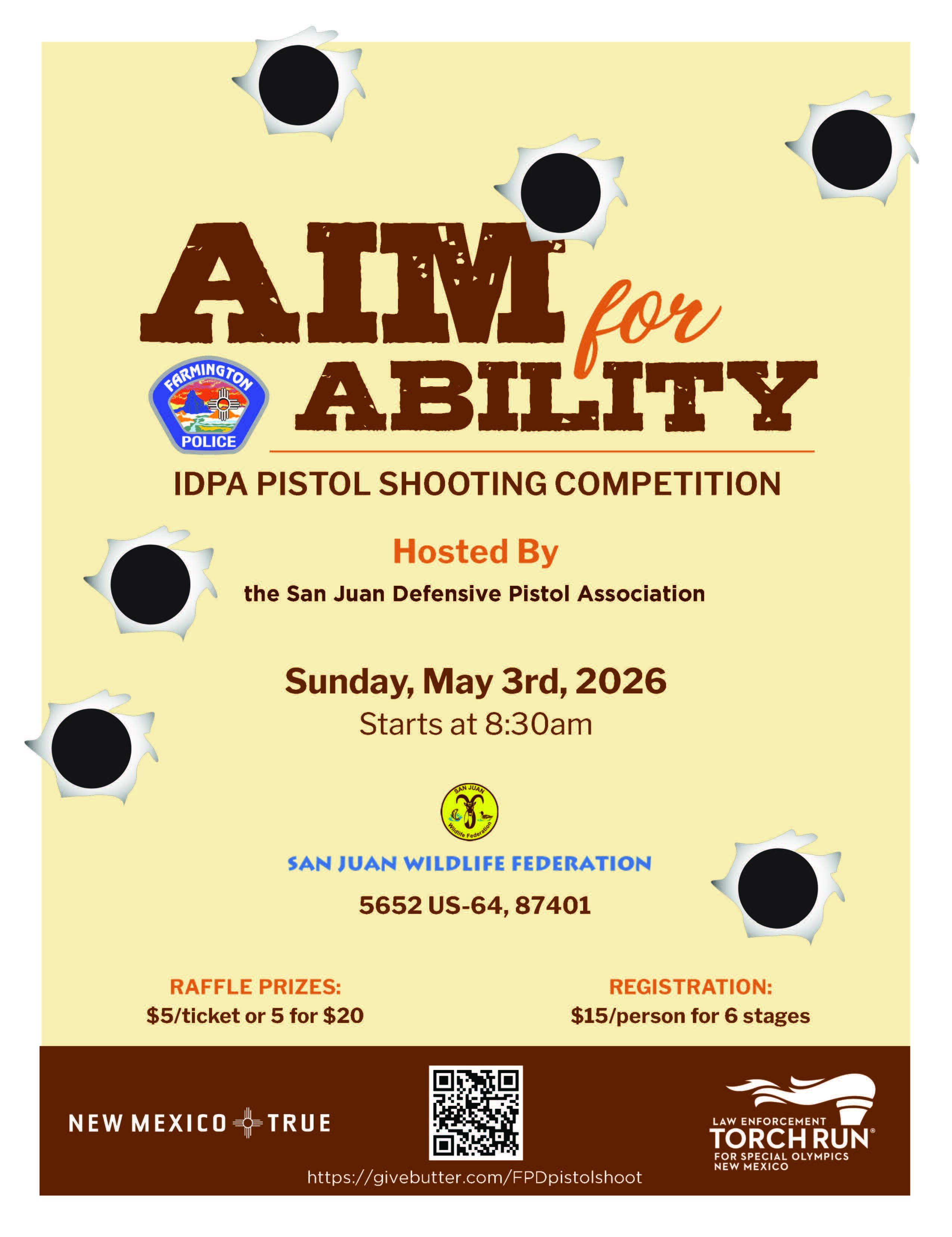 Campaign cover image for Aiming for Ability Pistol Shoot Competition