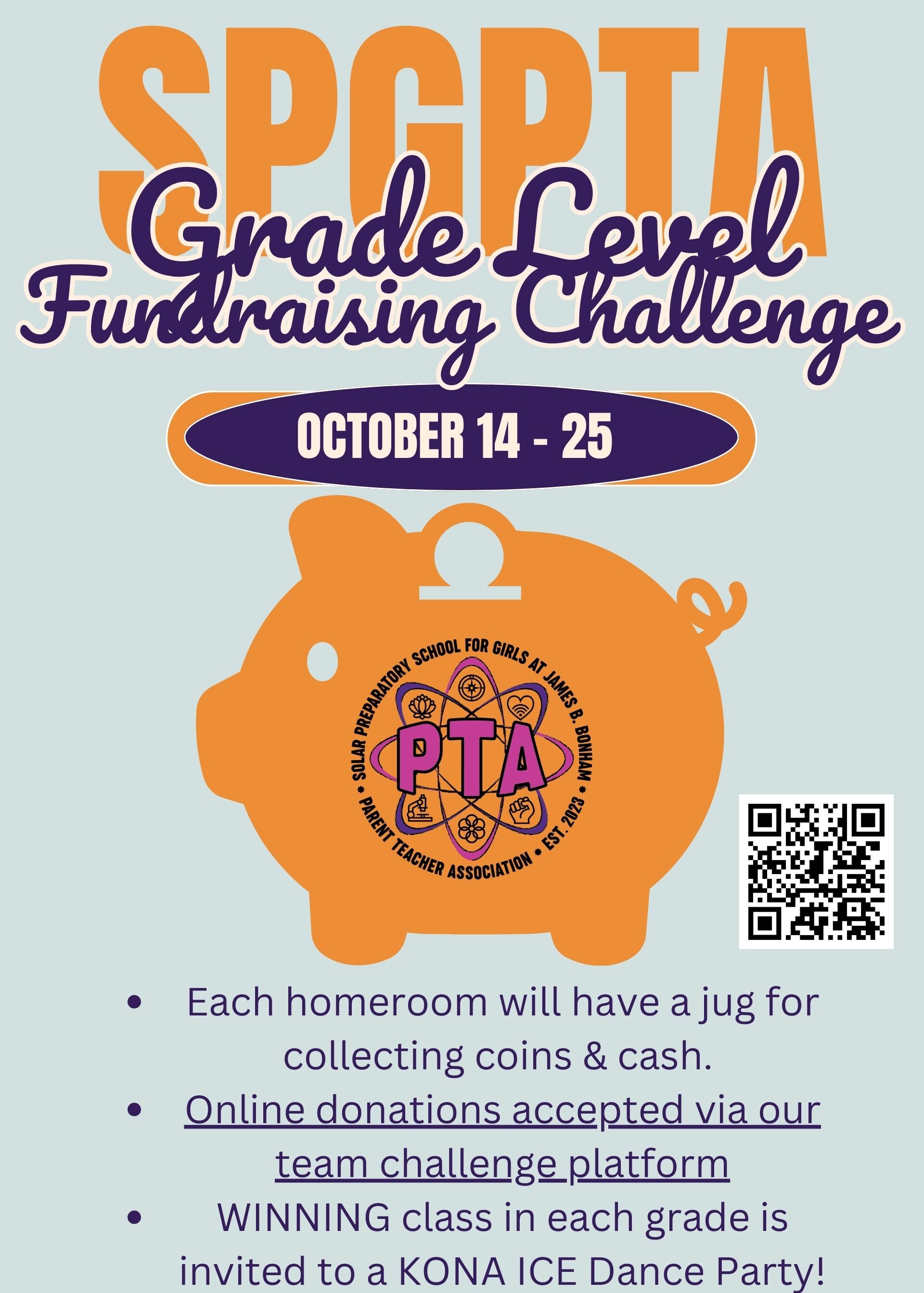 Campaign cover image for Solar Prep Girls PTA - Grade Level Fundraising Challenge