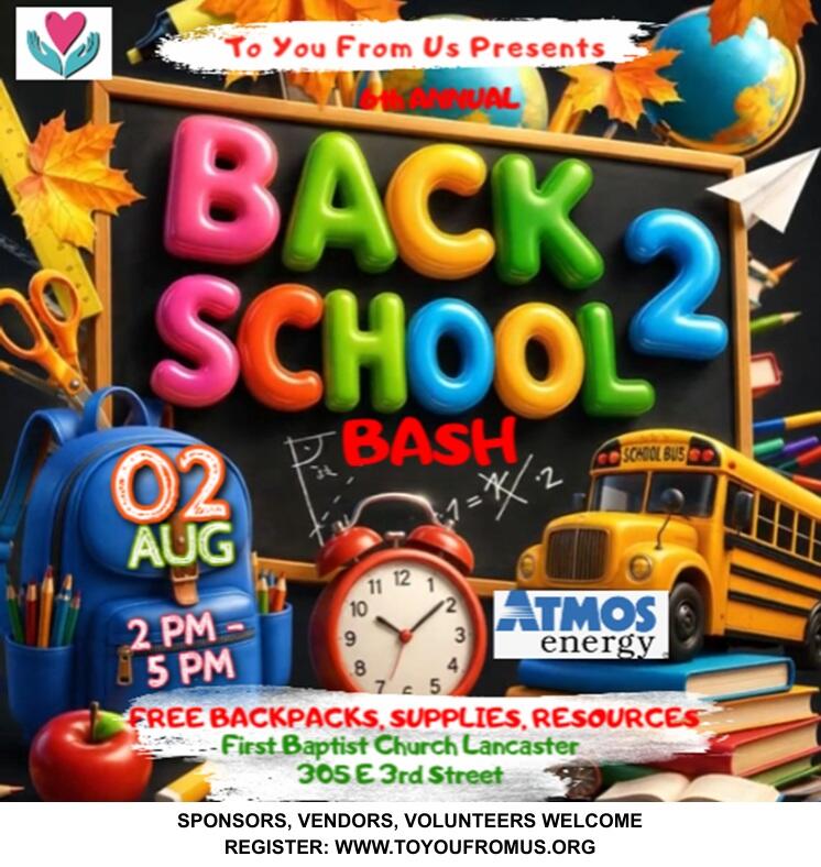 Campaign cover image for To You From Us 6th Annual Back 2 School Bash