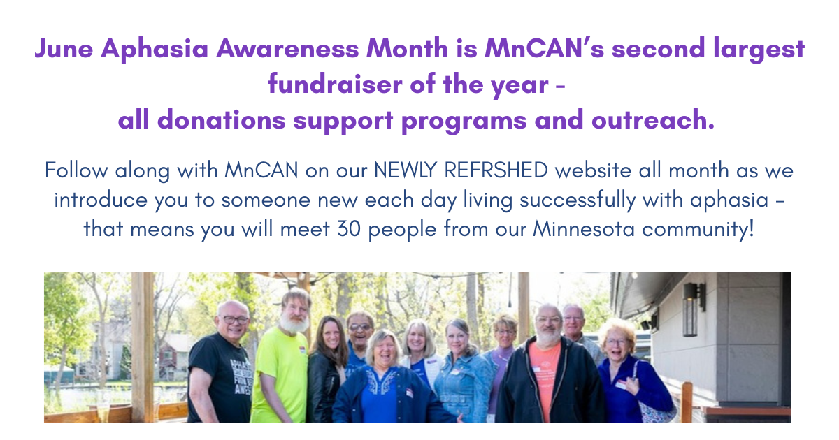 Campaign cover image for 2026 MnCAN June Aphasia Awareness Month