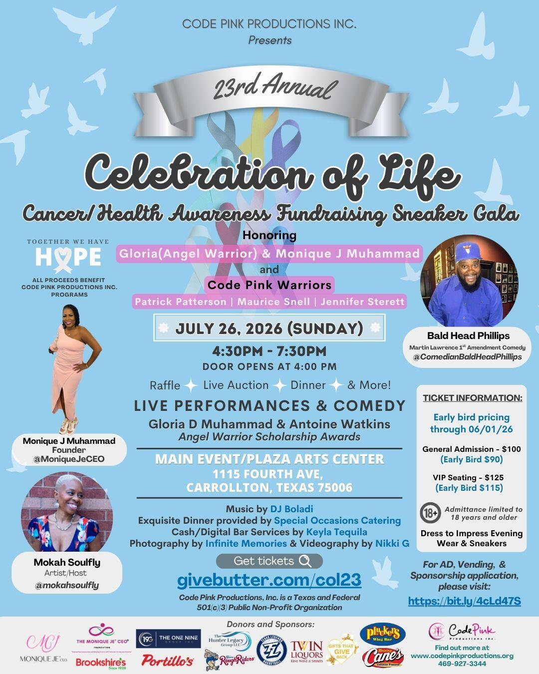 Campaign cover image for 23rd Annual Celebration of Life Cancer/Health Awareness Fundraising Sneaker Gala