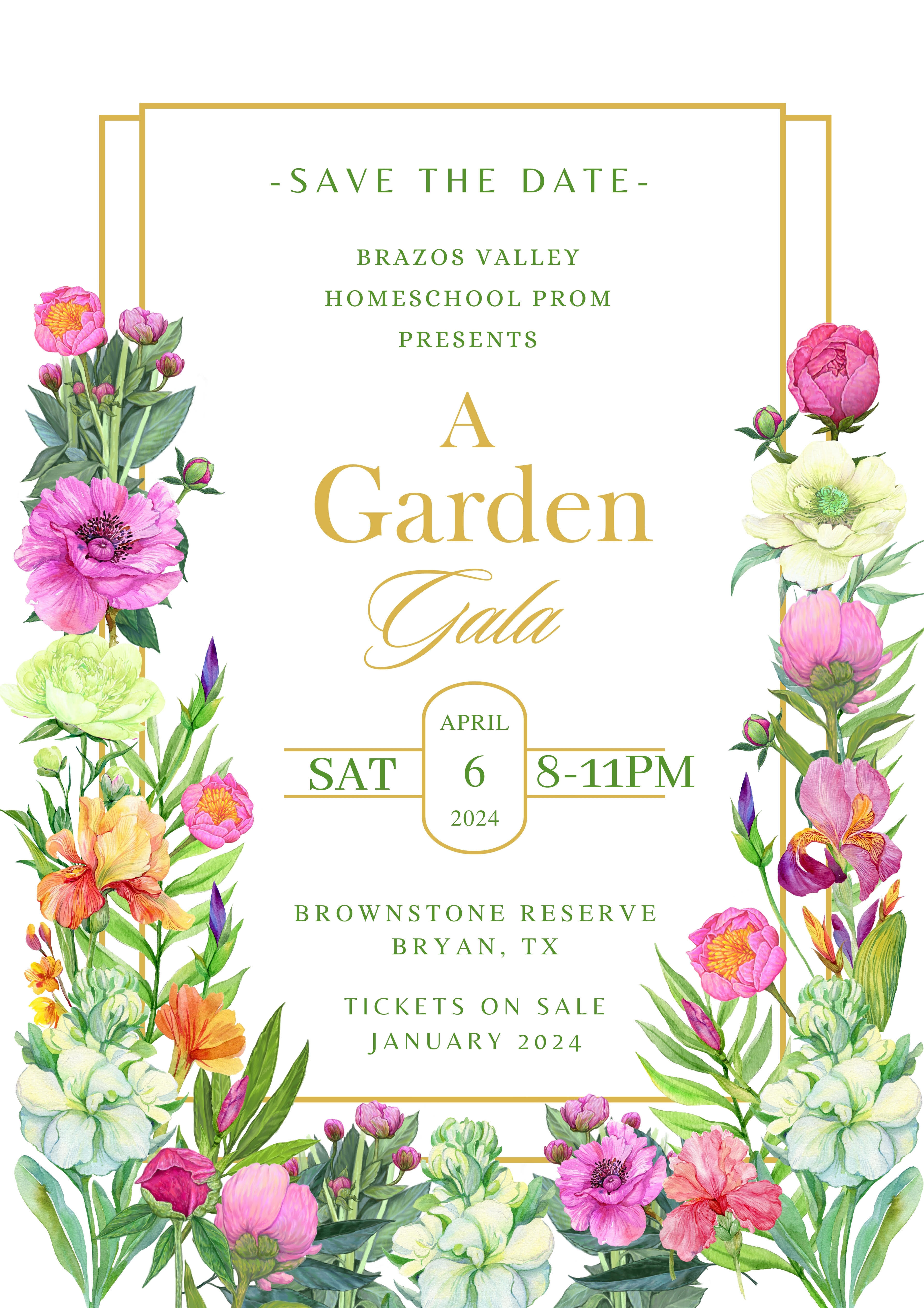 Campaign cover image for 2024 Brazos Valley Homeschool Prom: A Garden Gala