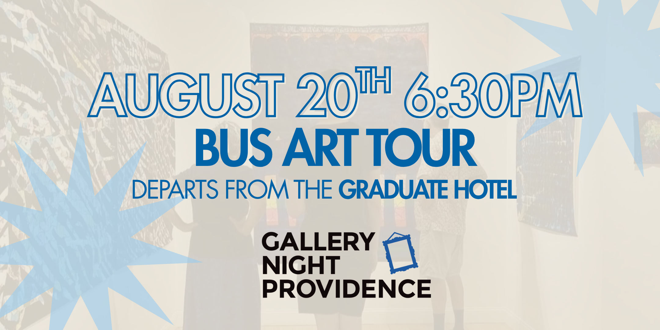 Campaign cover image for Gallery Night 2026 - August 20th 6:30PM Bus Tour