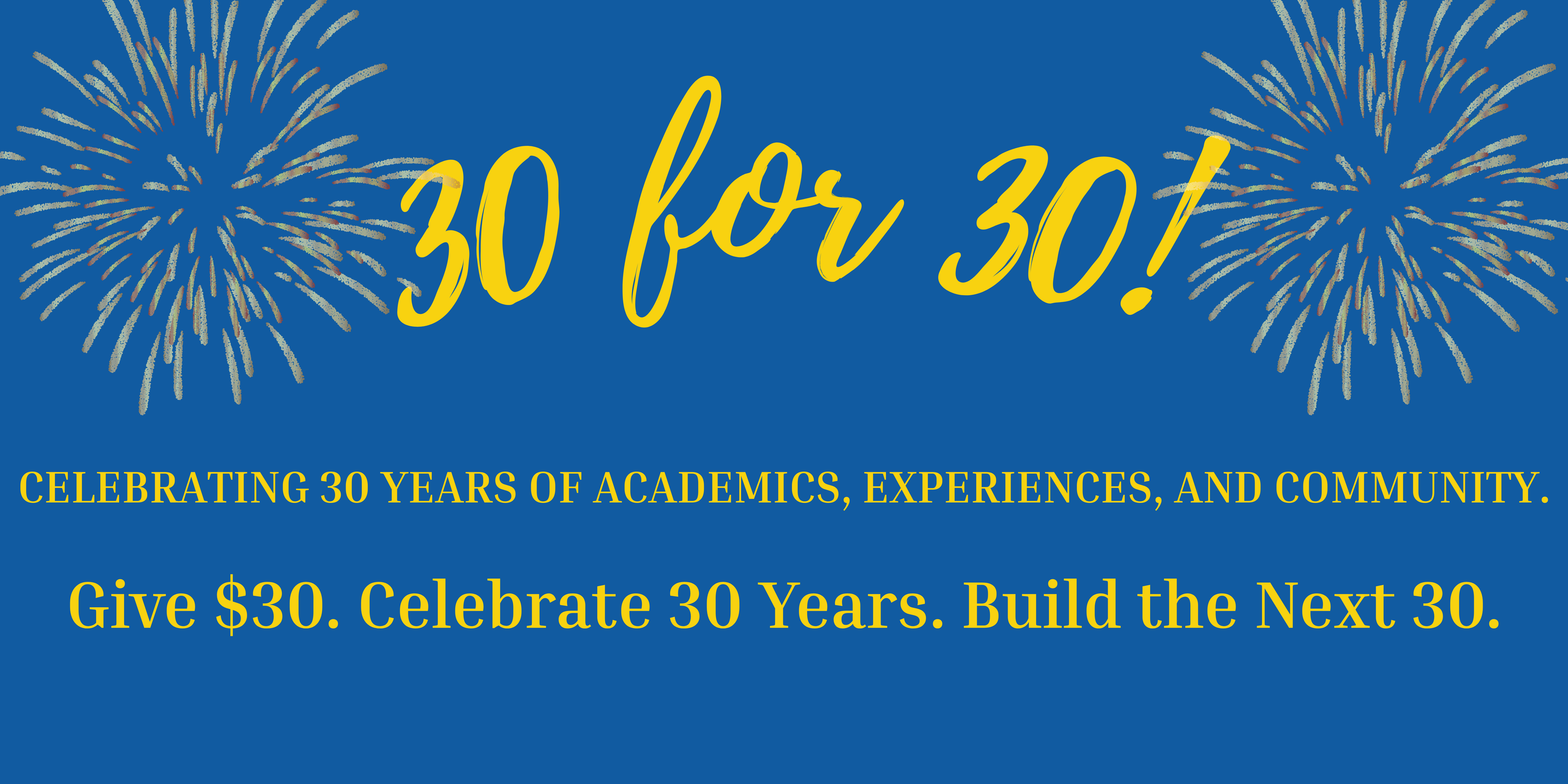 Campaign cover image for "30 for 30!"