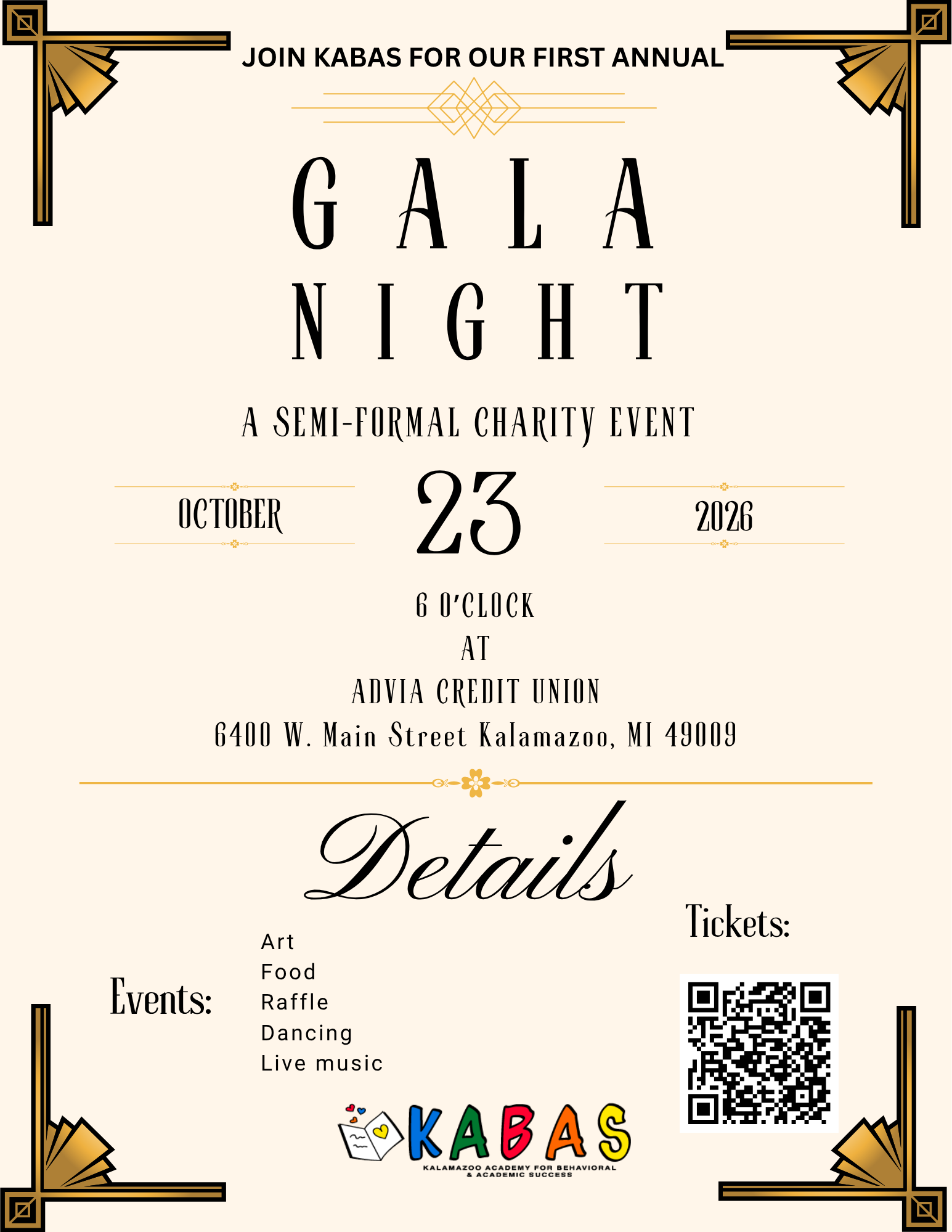 Campaign cover image for KABAS First Annual Gala
