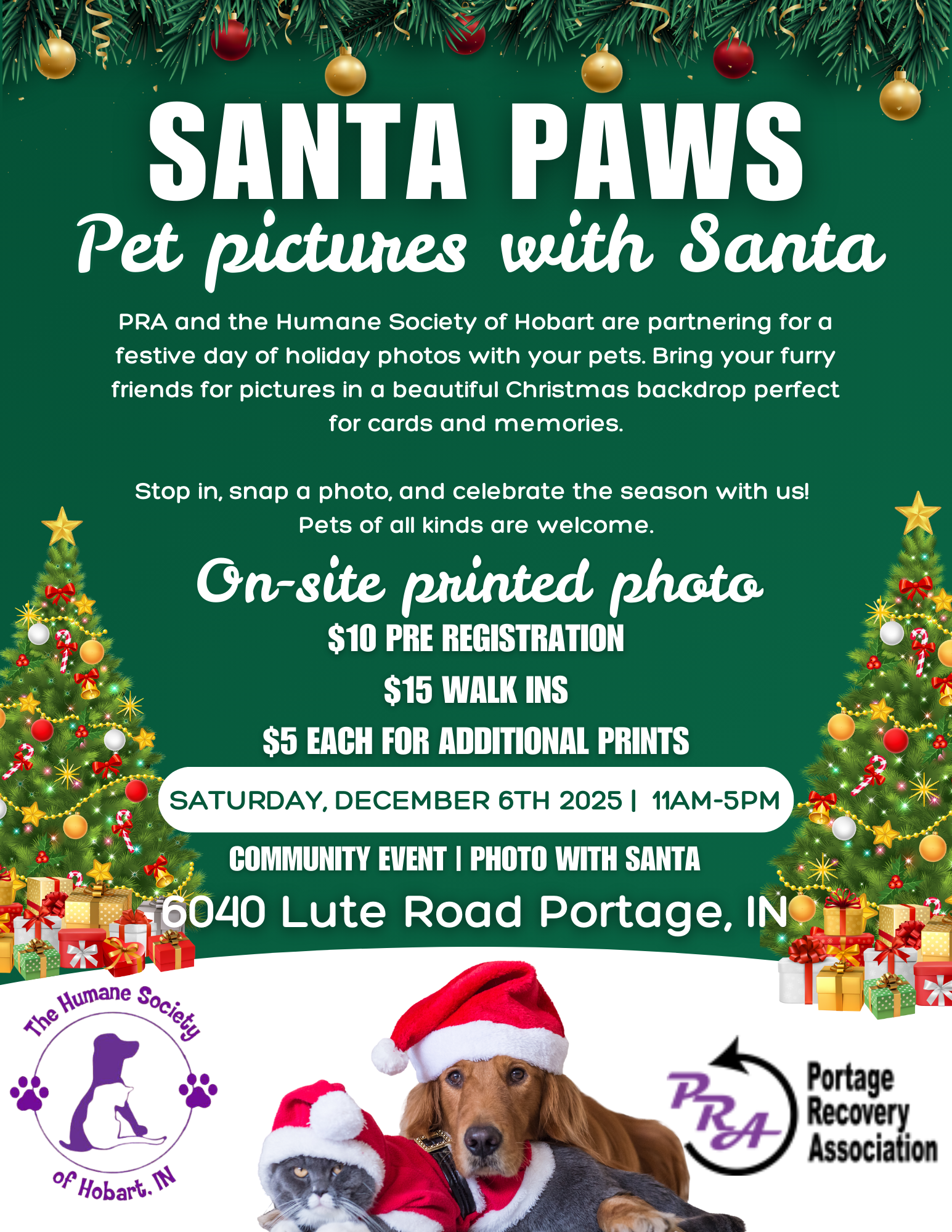 Campaign cover image for Santa Paws Pet Photos w/Santa!!