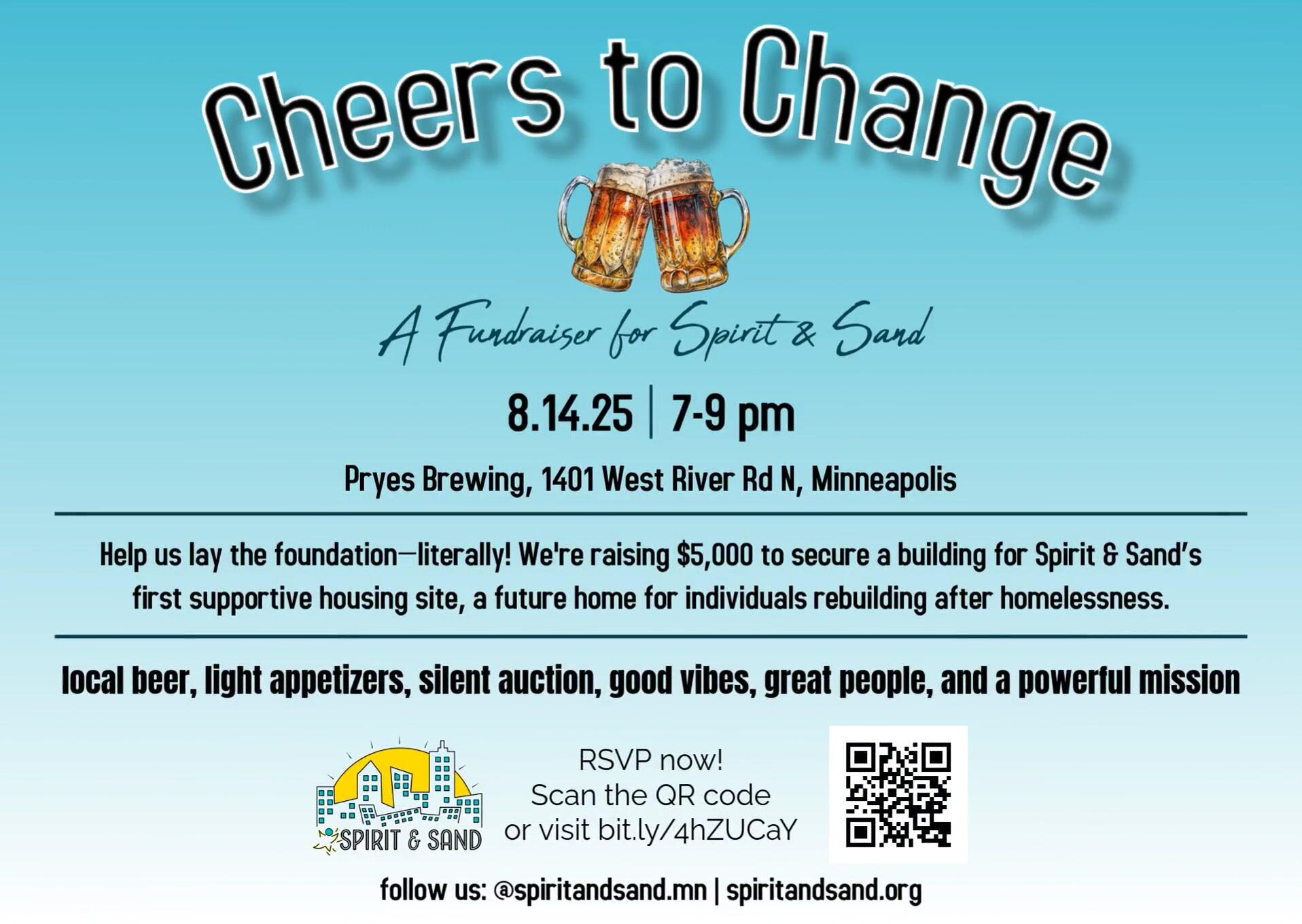 Campaign cover image for Cheers to Change: A Fundraiser for Spirit & Sand