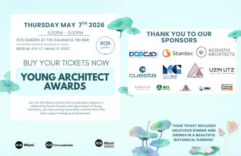 Campaign cover image for Tickets Young Architect Awards - AIA Miami & AIA Ft. Lauderdale