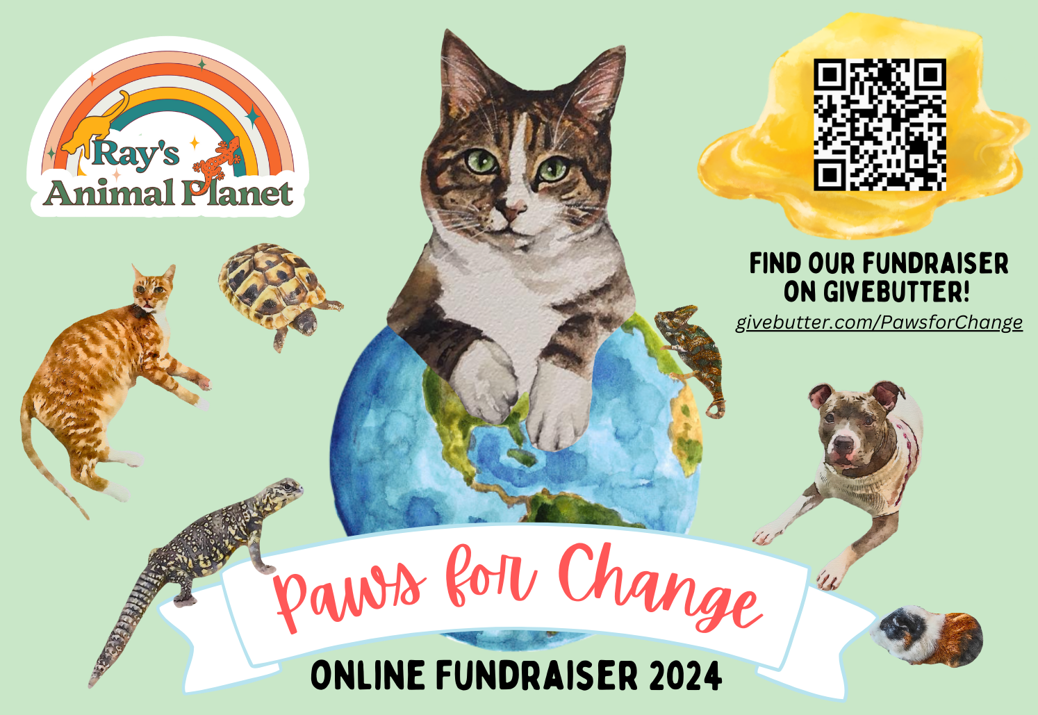 Campaign cover image for 🐾 Paws for Change Online Fundraiser 2024