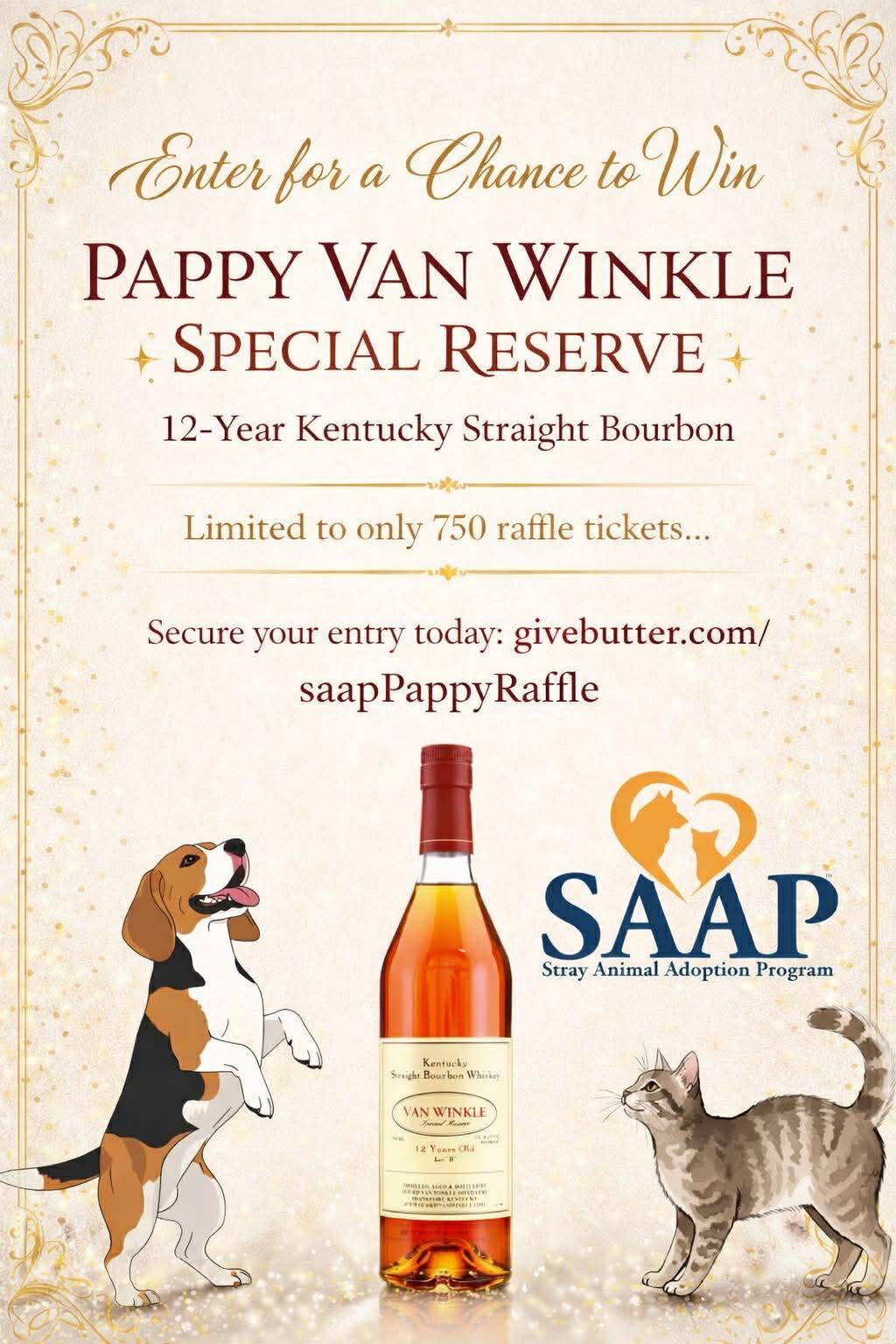 Campaign cover image for Pappy Van Winkle Reserve 12 Year Bottle Raffle