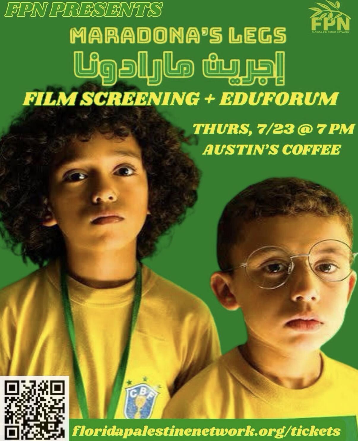Campaign cover image for Palestine Film Night: Maradona's Legs