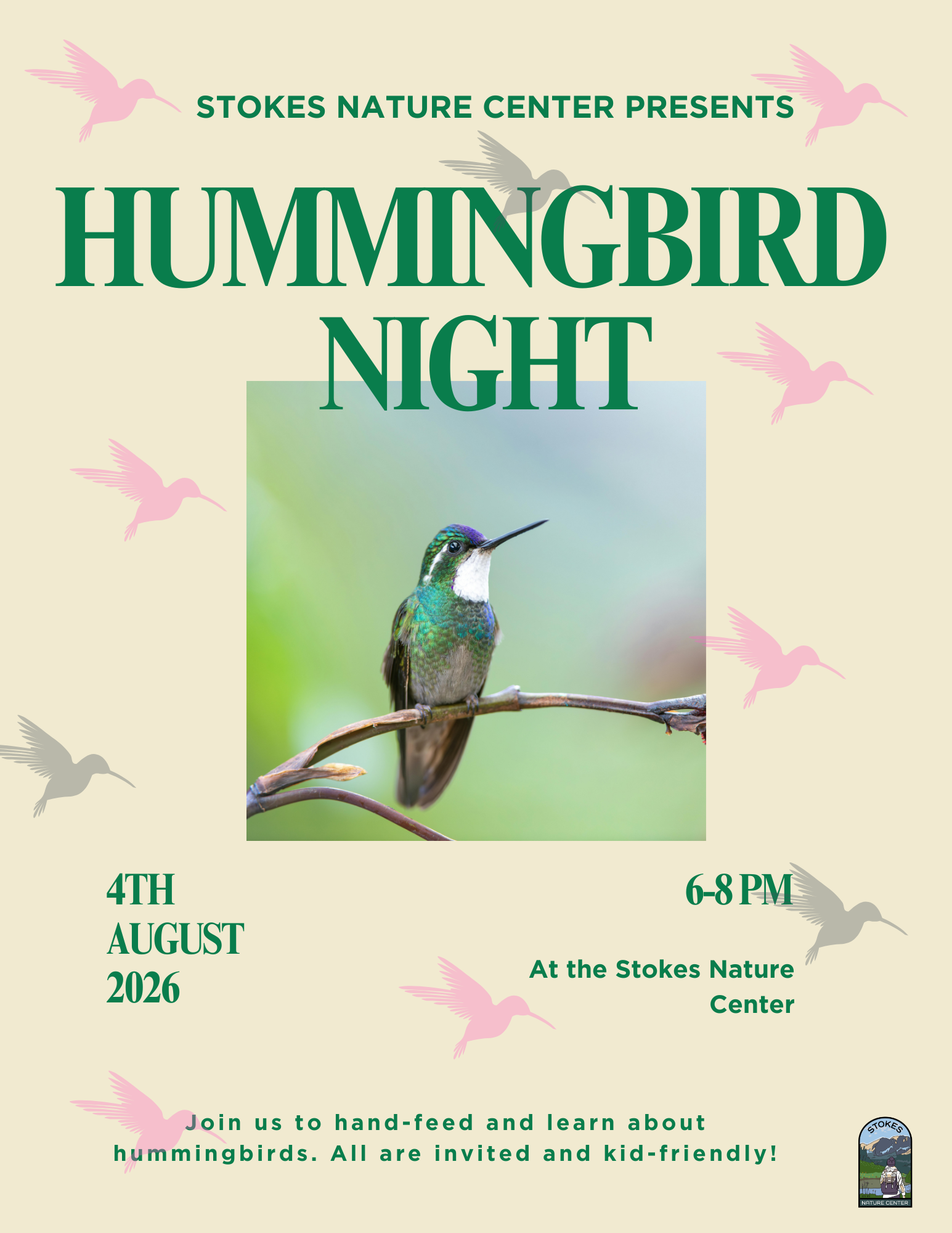 Campaign cover image for Hummingbird Night August 4, 2026 at Stokes Nature Center