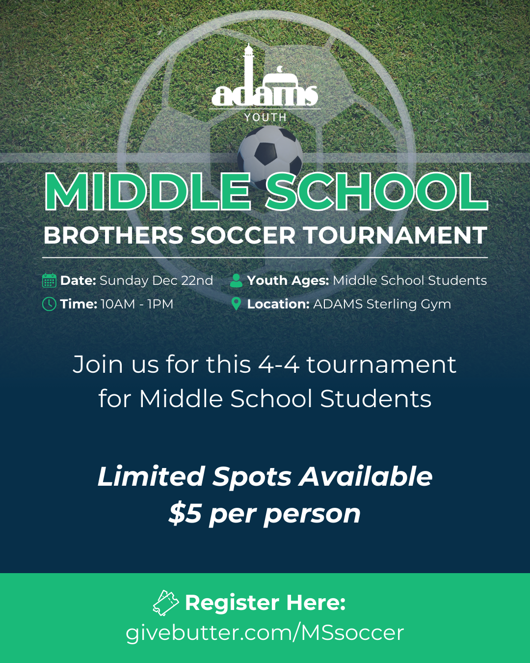 Campaign cover image for Soccer Tournament Middle School - Brothers