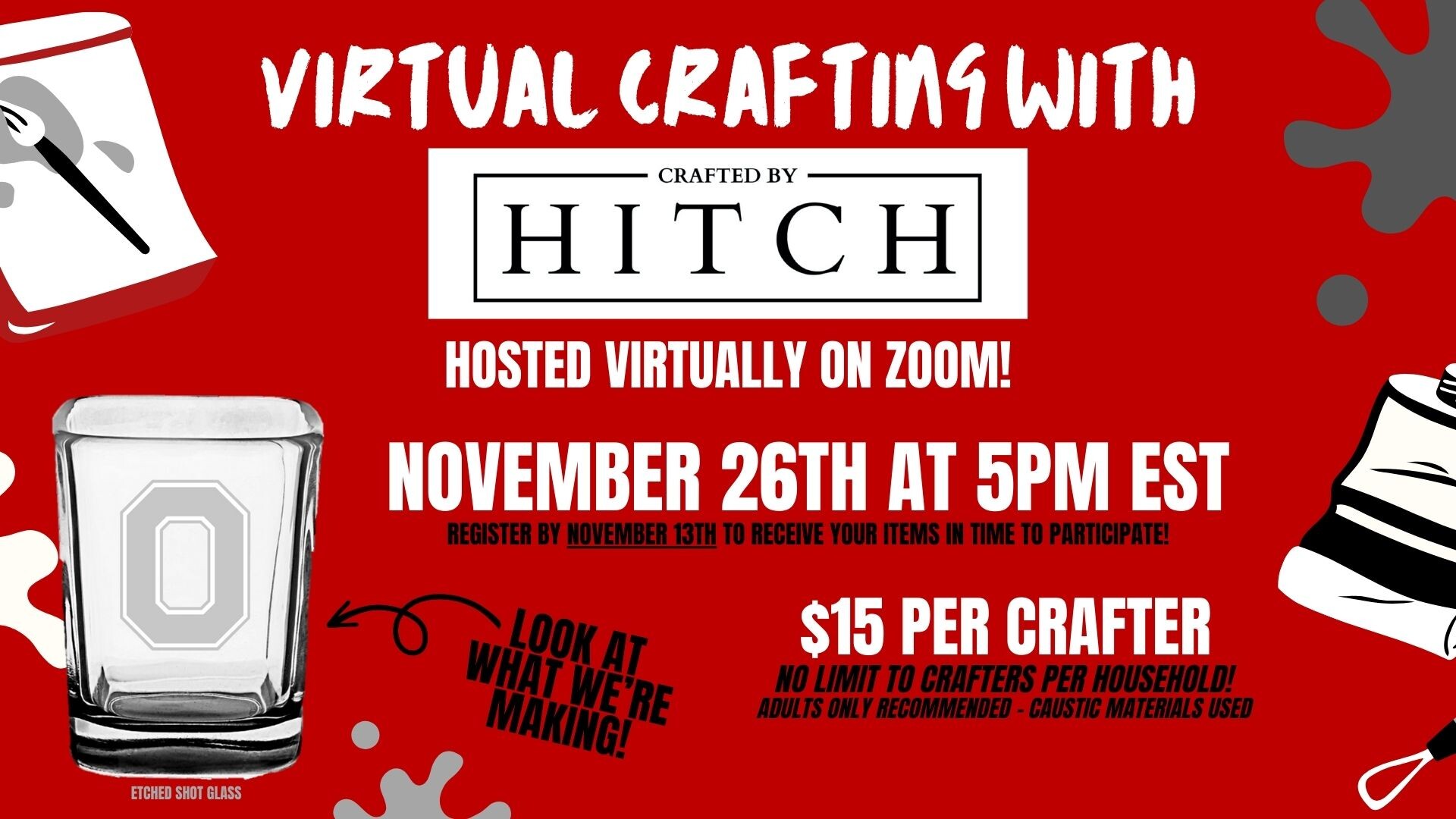 Campaign cover image for Virtual Crafting With Crafted By HITCH!