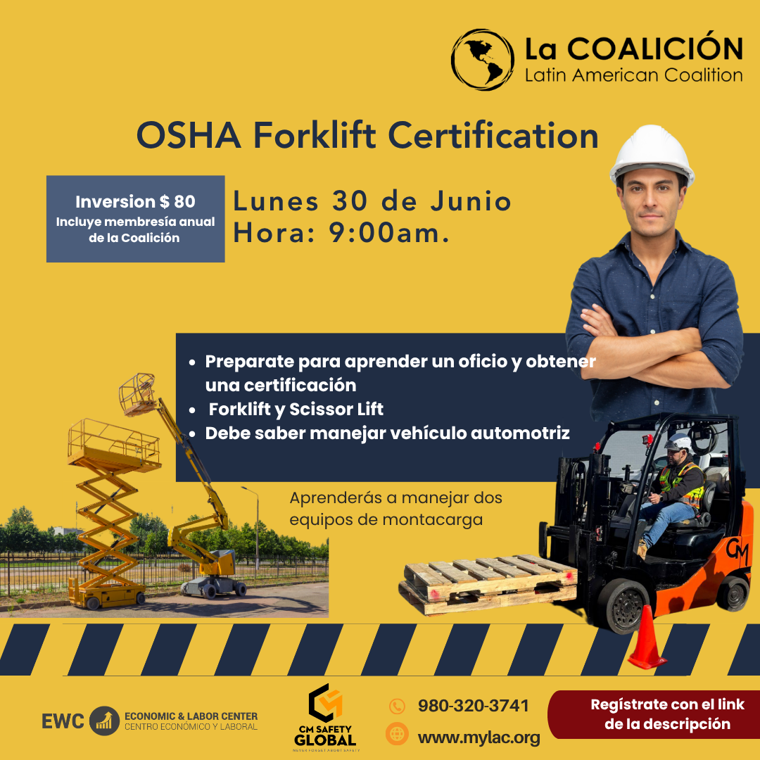 Campaign cover image for EWC Inscripción para la Certificación OSHA Forklift