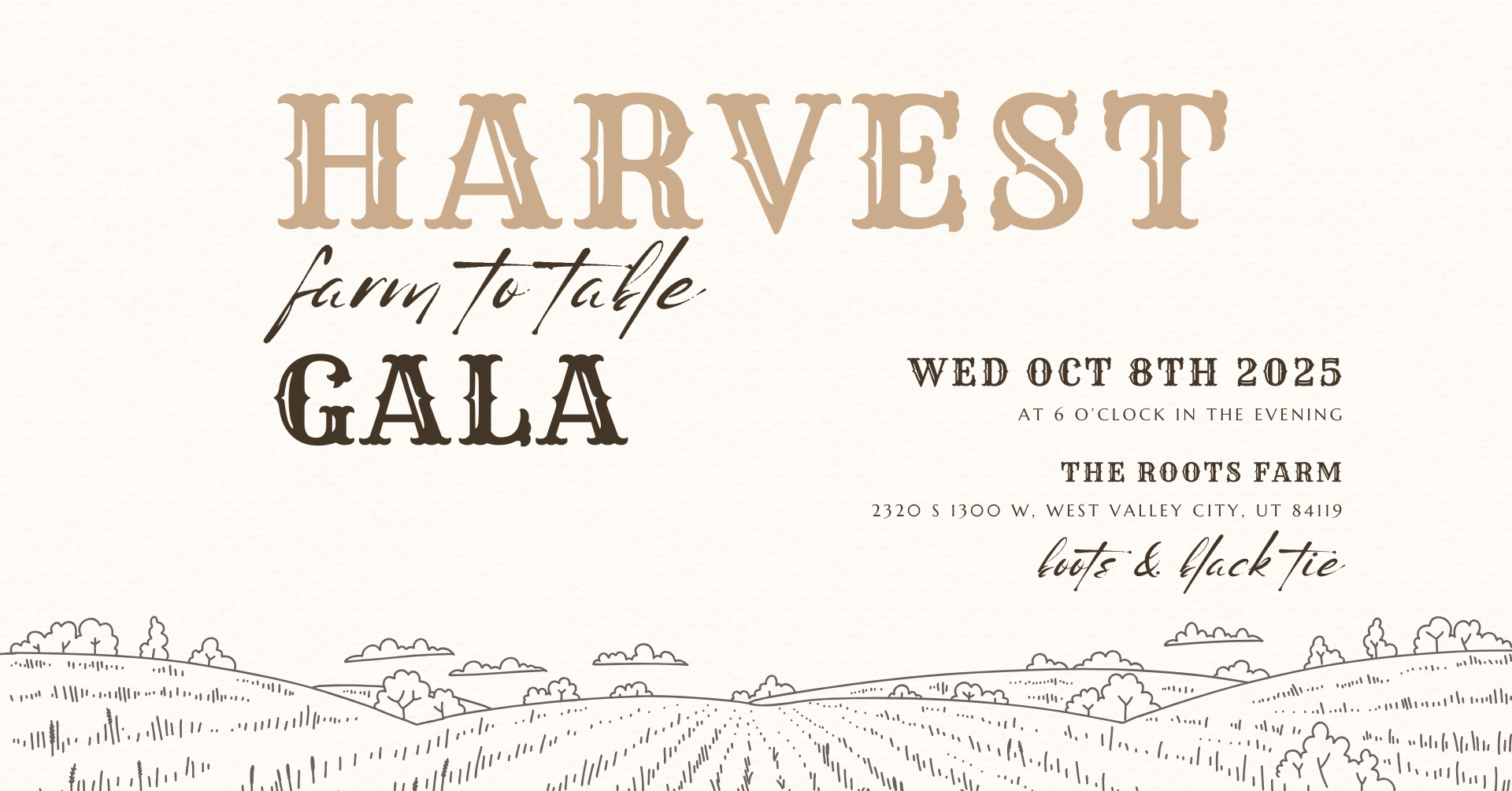 Campaign cover image for 2025  Roots Harvest Gala