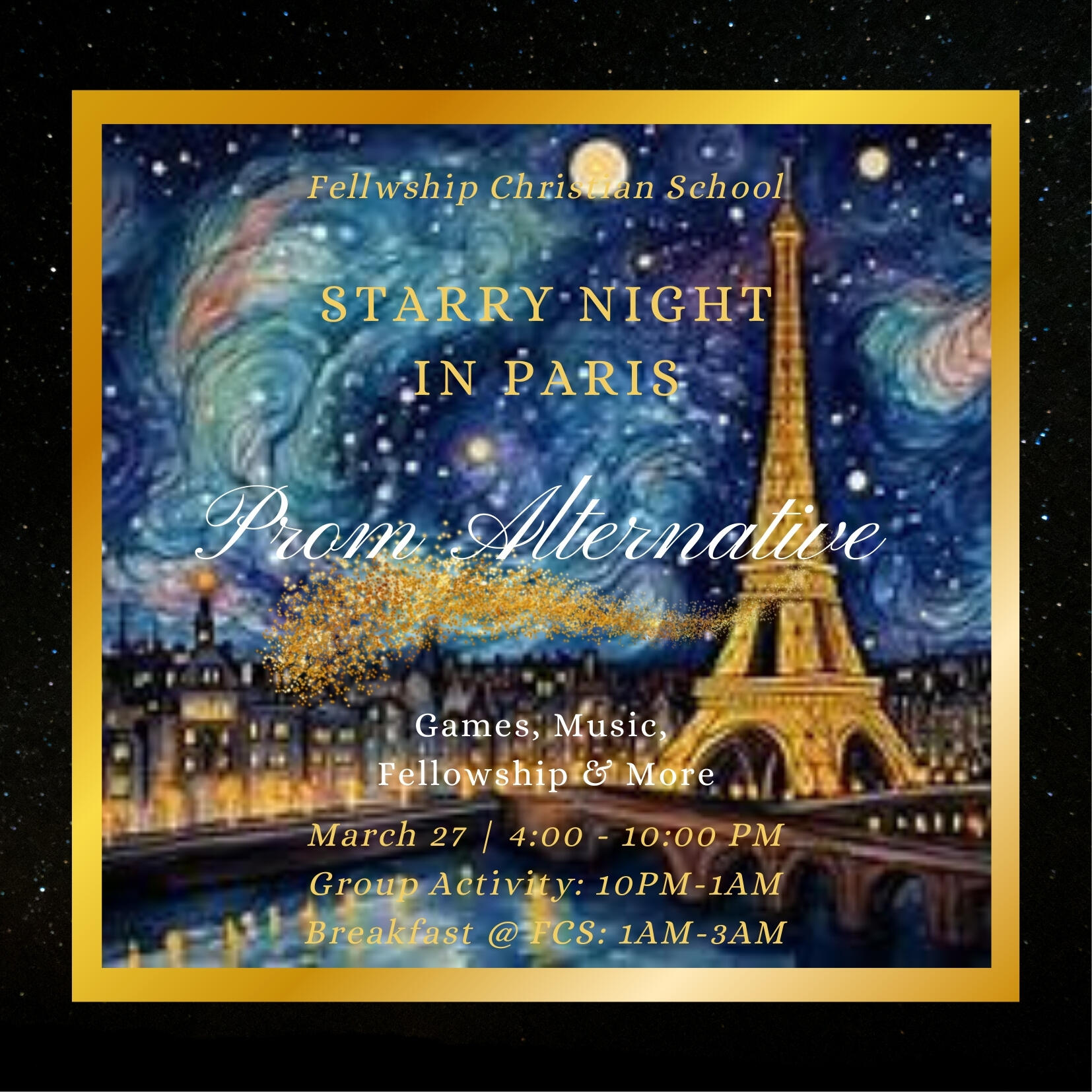 Campaign cover image for FCS Prom Alternative: A Starry Night in Paris